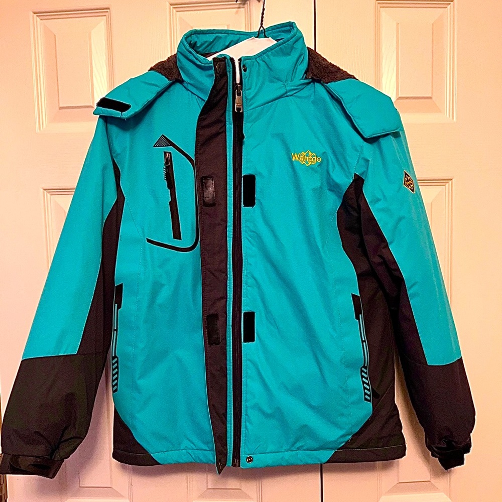 Wantdo Teal & Grey  Ladys’ Winter Coat - Small